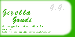 gizella gondi business card